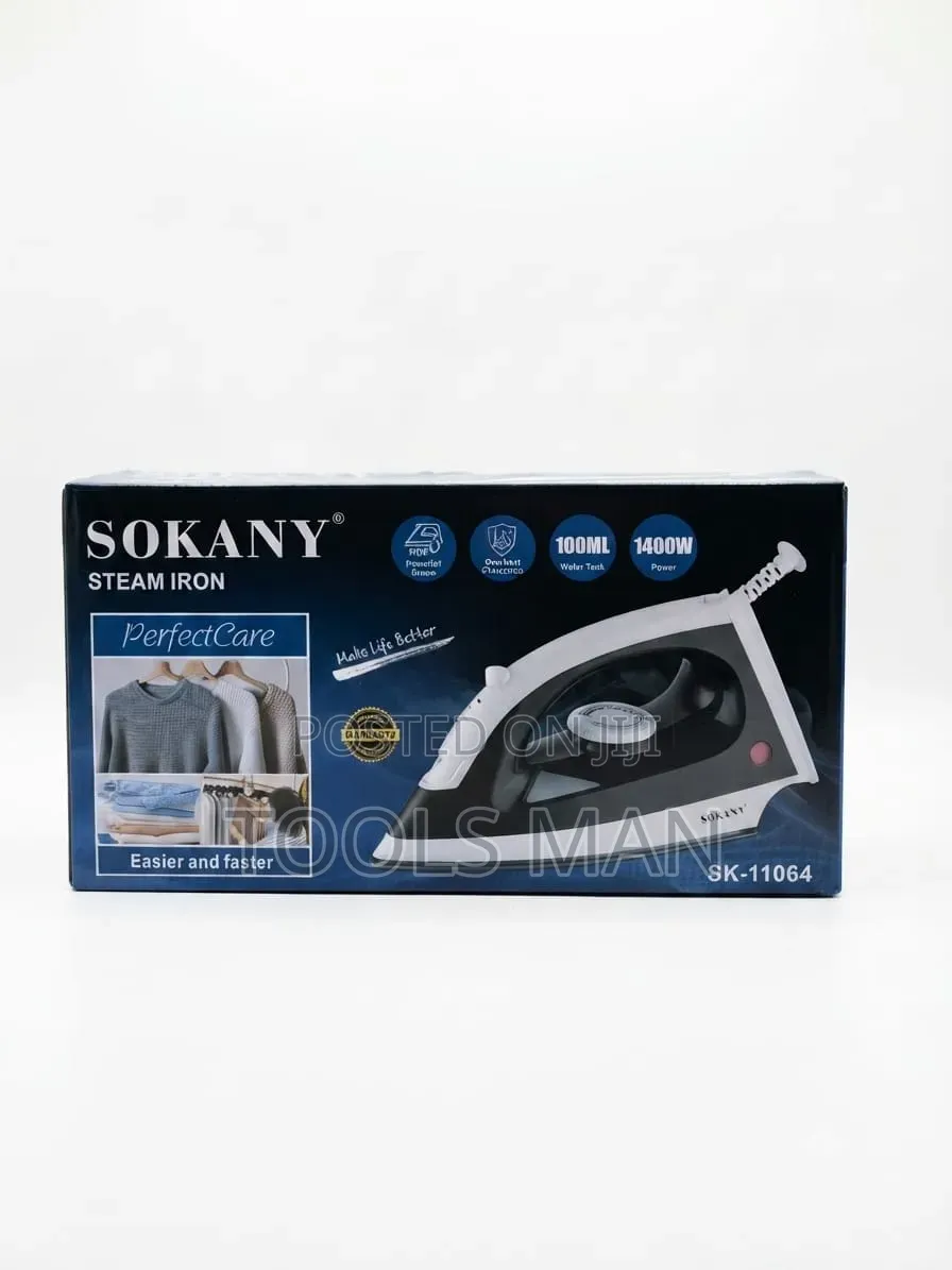 Sokany 1400W Steam Iron With Non-Stick Soleplate - SK-11064.