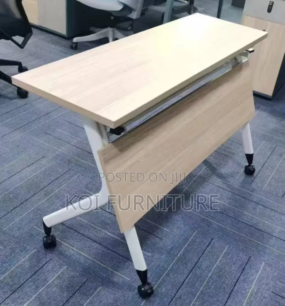 Office Desk; Foldable Office Meeting Table With Wheels