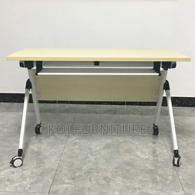 Office Desk; Foldable Office Meeting Table With Wheels