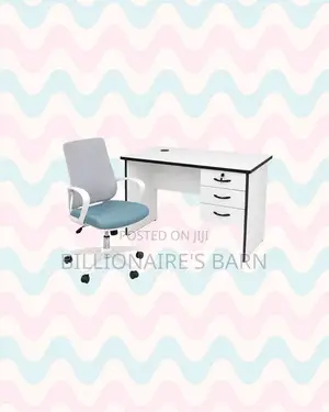 Modern 1m Desk and Mid-Back Ergonomic Mesh Chair for Better Workdays