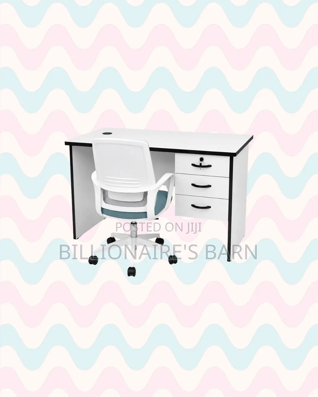 Modern 1m Desk and Mid-Back Ergonomic Mesh Chair for Better Workdays