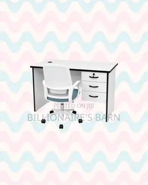 Modern 1m Desk and Mid-Back Ergonomic Mesh Chair for Better Workdays
