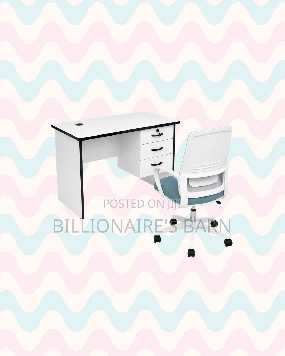Modern 1m Desk and Mid-Back Ergonomic Mesh Chair for Better Workdays