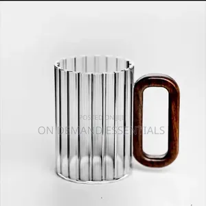 Stylish, Unique Heat Resistant Borosilicate Ribbed Glass Mugs