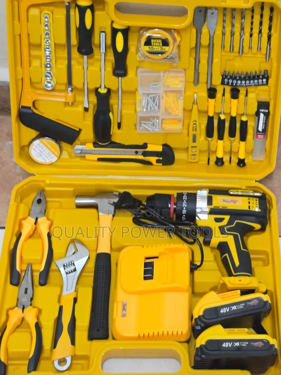 48V Cordless Electric Drill and Household Tool Set.