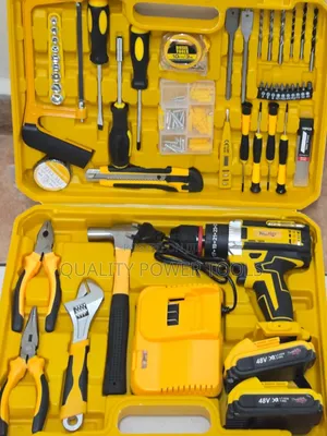 48V Cordless Electric Drill and Household Tool Set.