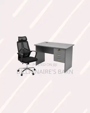 Practical Desk and High-Back Ergonomic Mesh Chair for Smooth Routines