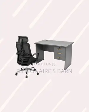 Practical Desk and High-Back Ergonomic Mesh Chair for Smooth Routines