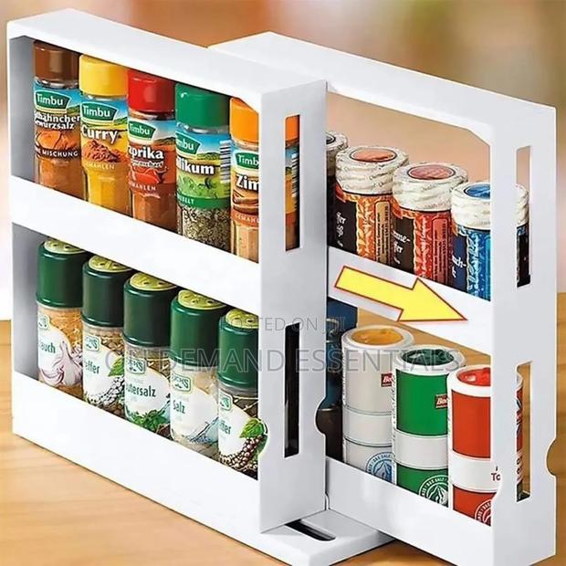 Rotating/Sliding Spice Rack 2tier - thumbnail 3