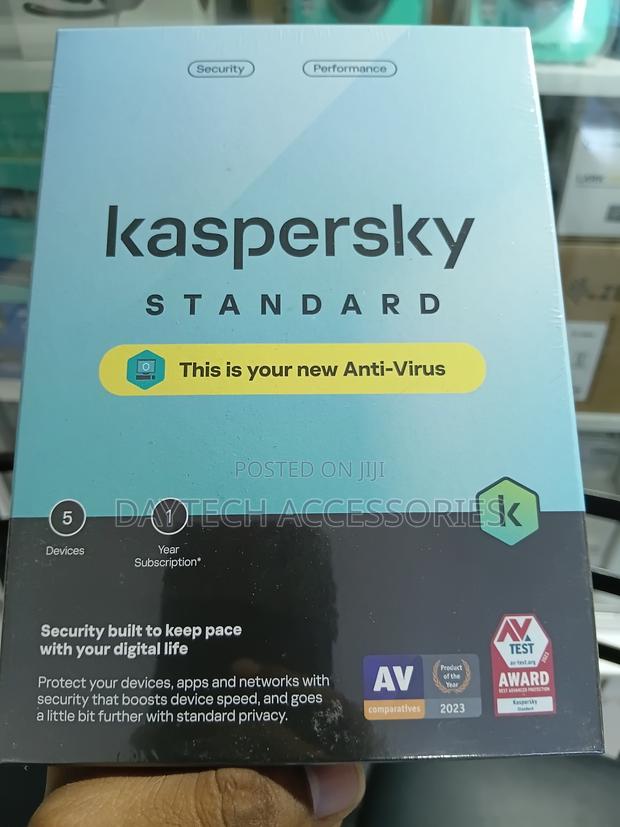 Kaspersky Standard Antivirus 5 Devices 1 Year Protection.
