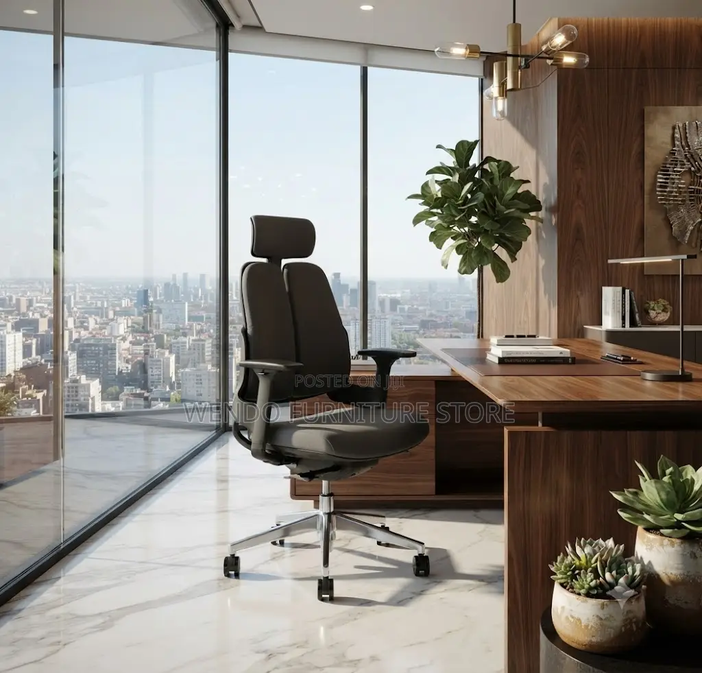 Office Chairs; High Back Executive Fabric Office Chair With Dual Back