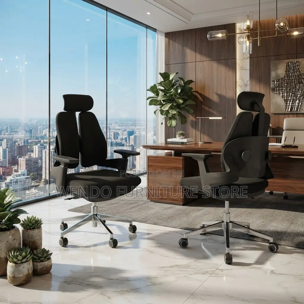 Office Chairs; High Back Executive Fabric Office Chair With Dual Back