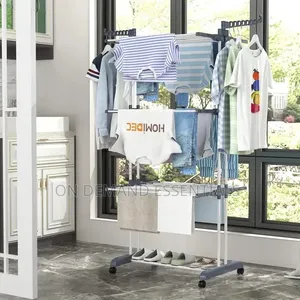4-Tier Foldable Clothes Drying Rack Stand