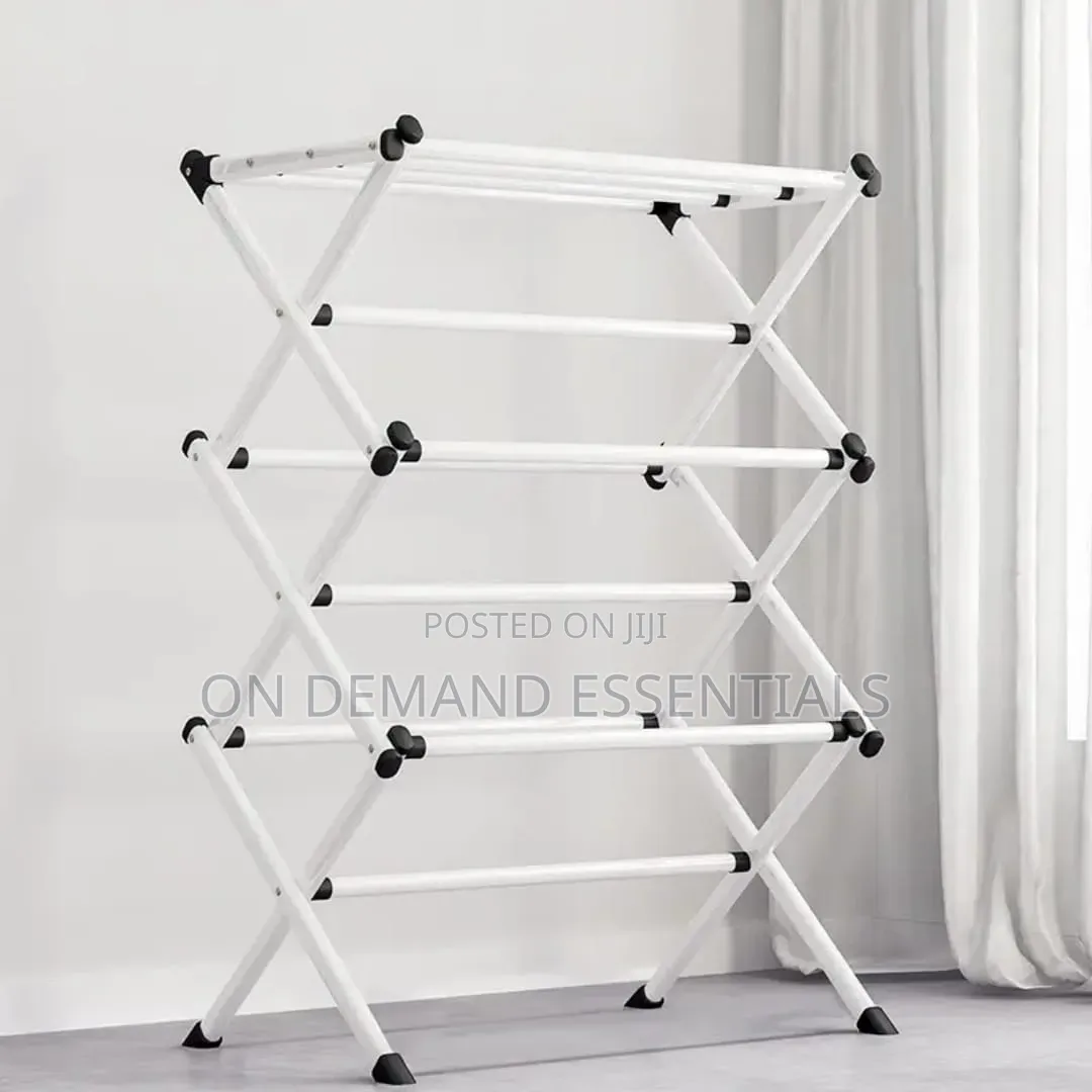 Simple Retractable Drying Rack Drying Clothes Rack Three-Layer
