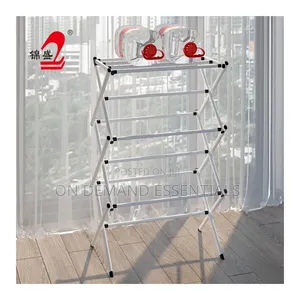 Simple Retractable Drying Rack Drying Clothes Rack Three-Layer