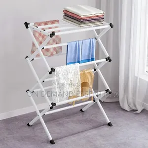 Simple Retractable Drying Rack Drying Clothes Rack Three-Layer