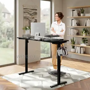 Office Desk; 1.4 Meters Electric Adjustable Height Home Office Table