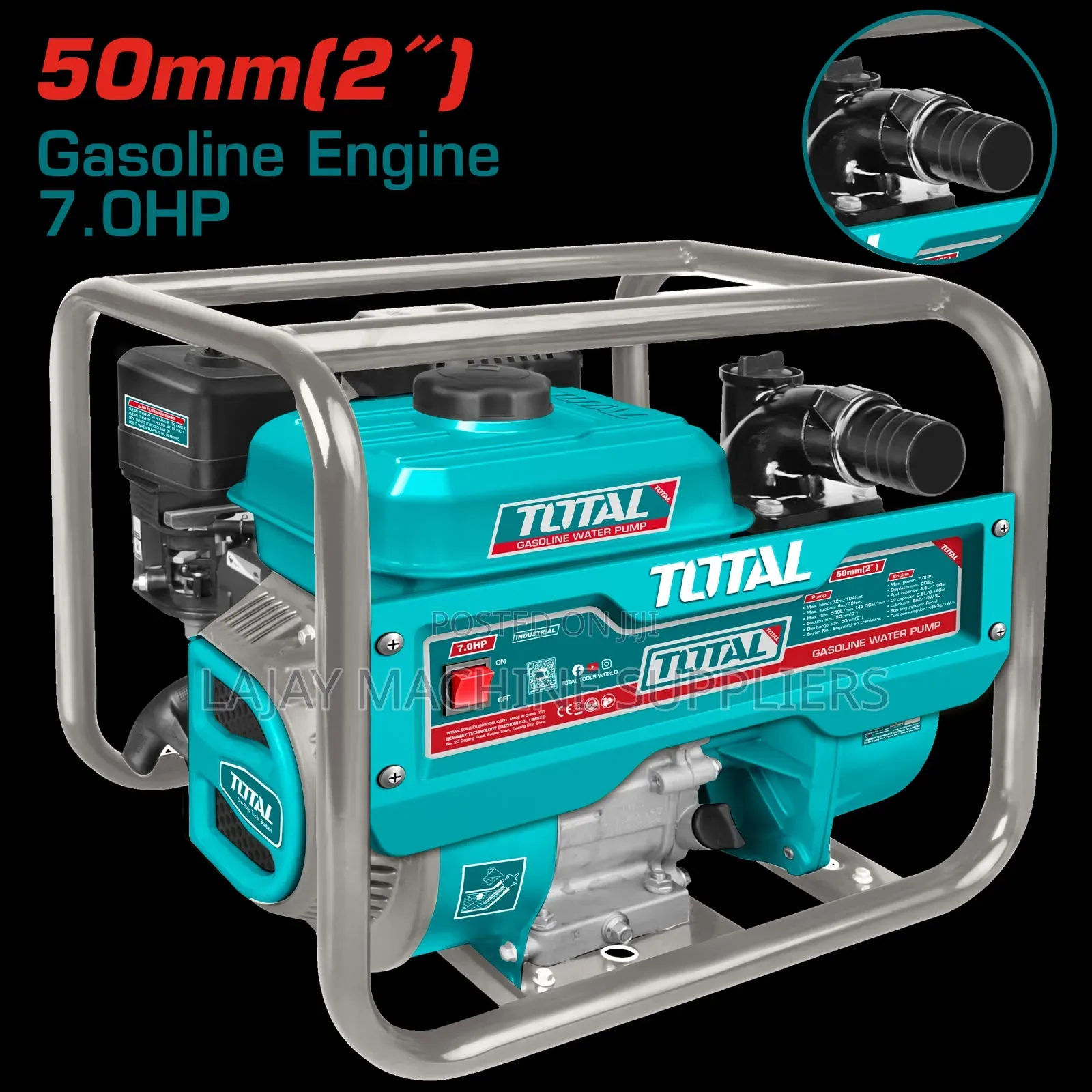 TOTAL 2" Gasoline Water Pump