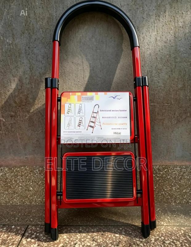 2-Step Foldable Steel Climbing Ladder – Heavy Duty - main view