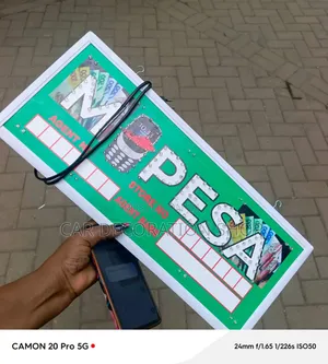 One Sided Mpesa Board With Agent Name and Store Number