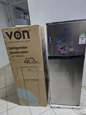 Von 136L Double Door Refrigerator New