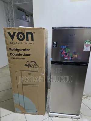Von 136L Double Door Refrigerator New