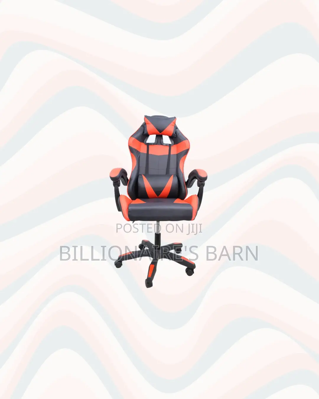 Practical Red Racing Gaming Chair Ergonomic Support for Back Support