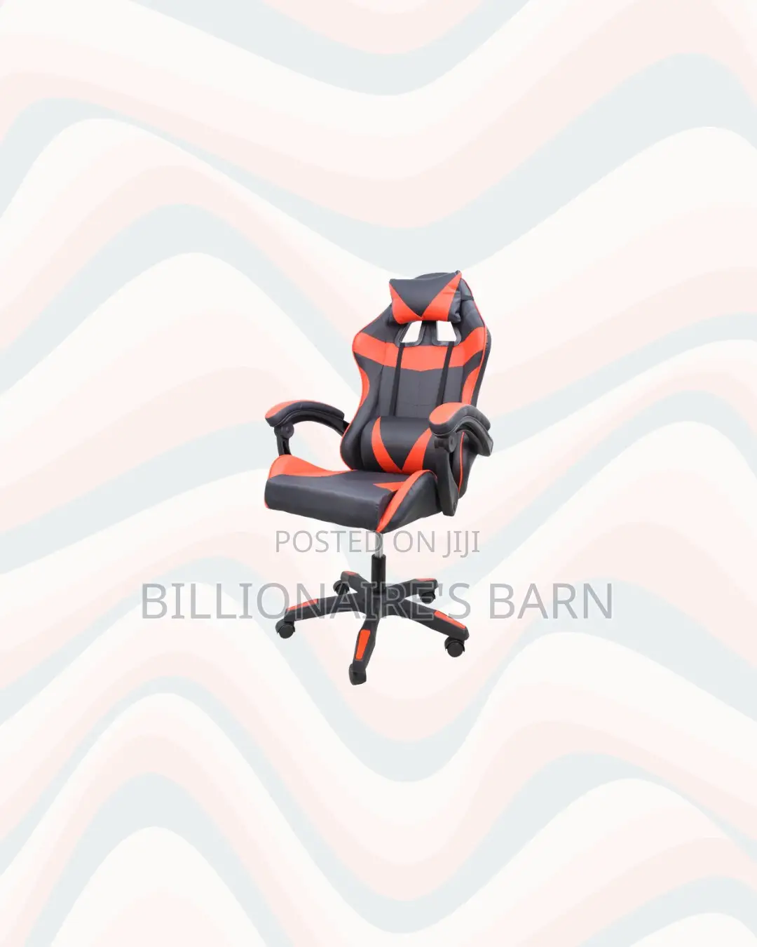 Practical Red Racing Gaming Chair Ergonomic Support for Back Support