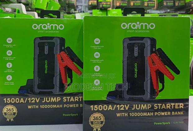 Oraimo 1500A Smart Car Jump Starter With LED Flashlight - thumbnail 2