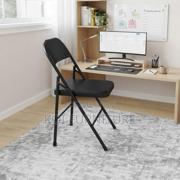 Office Chairs; Foldable Black-Style Office Chairs - thumbnail 4