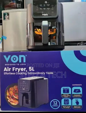 Von 5L Digital Slim Design Air Fryer