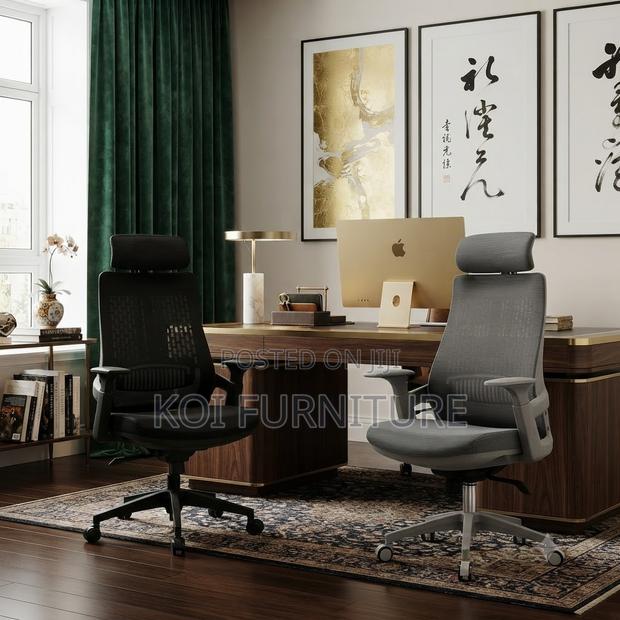 Office Chairs; High Back Ergonomic Office Chairs Wiith Metal Base