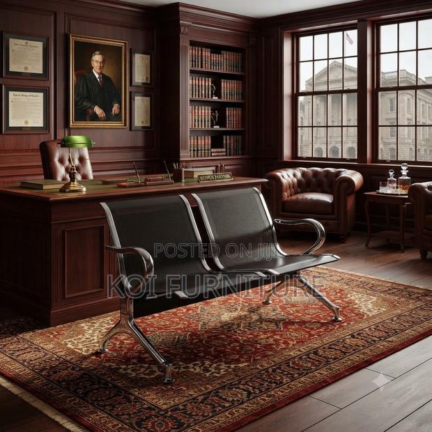 Office Bench; Two Seaters Metallic Reception Visiting Site Bench - thumbnail 4