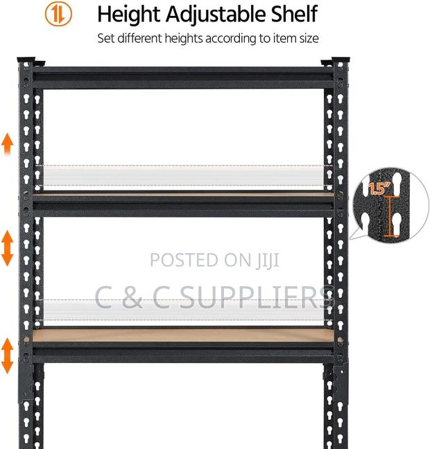 Adjustable Metallic Shelving Rack - thumbnail 6