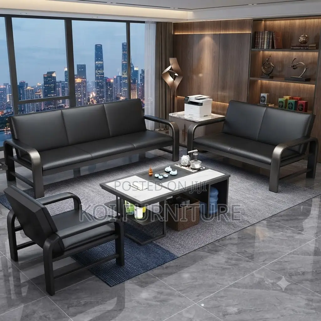 Office Sofa; Five Seaters Executive Leather Lounge Sofa Set