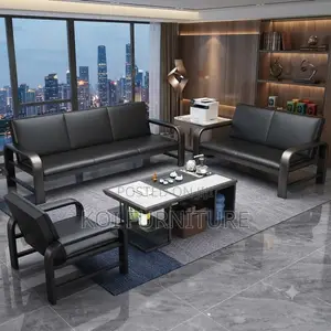 Office Sofa; Five Seaters Executive Leather Lounge Sofa Set