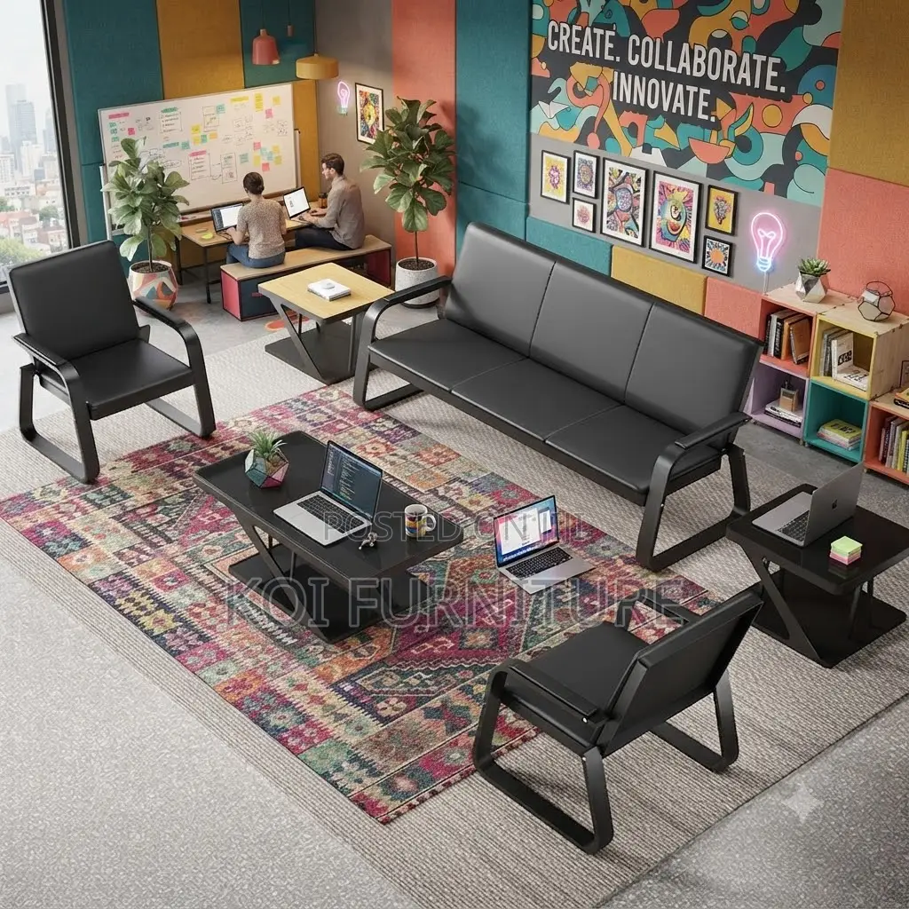 Office Sofa; Five Seaters Executive Leather Lounge Sofa Set
