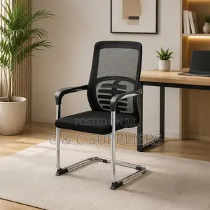 Ergonomic Non Swivel Mesh Guest Chair.