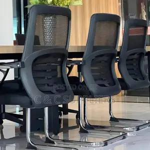 Ergonomic Non Swivel Mesh Guest Chair.