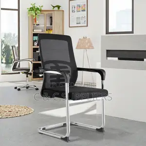 Ergonomic Non Swivel Mesh Guest Chair.