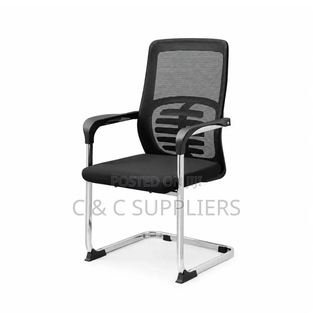 Ergonomic Non Swivel Mesh Guest Chair.