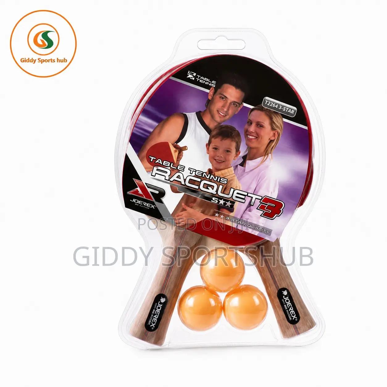 Joerex 3-Star Table Tennis Racket Set With 3 Balls