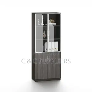 2-Swing Door Wooden Lockable Cabinet