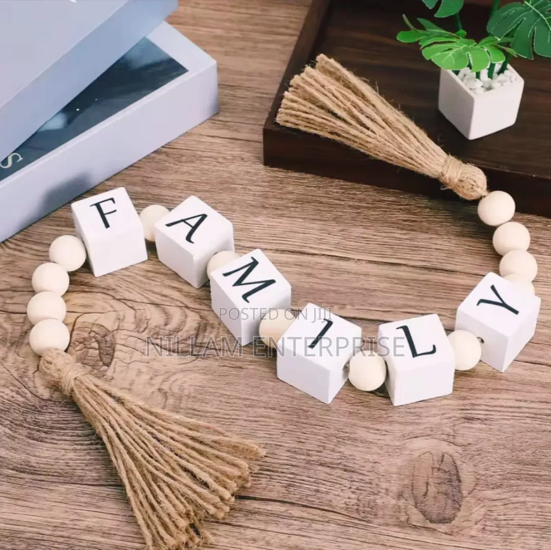 25mm Square Bead (Love, Blessed , Family, Home)
