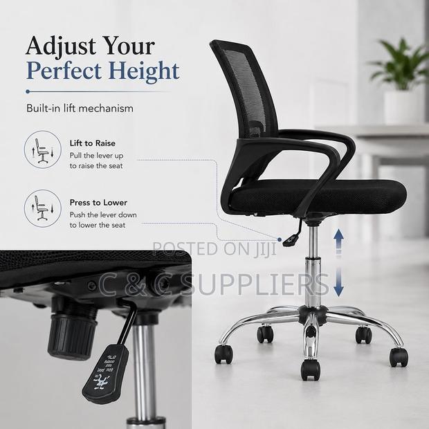 Medium Back Mesh Study Chair. - thumbnail 3