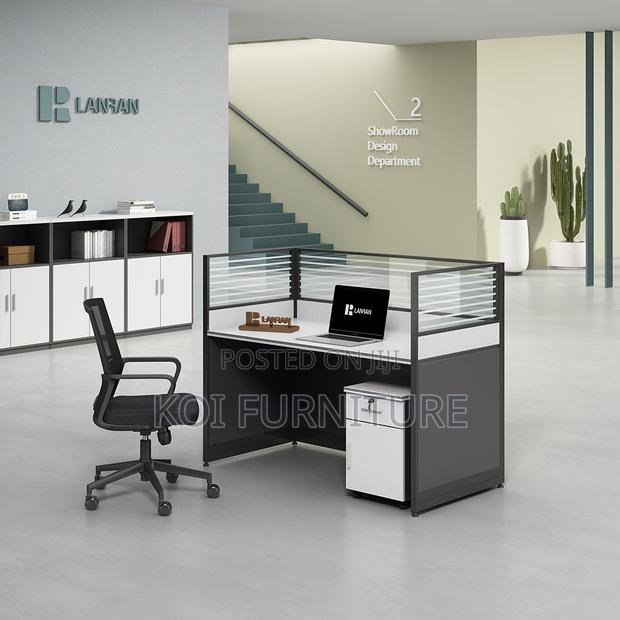 Office Workstation; One User MDF Made Office Wokstation Table - thumbnail 3