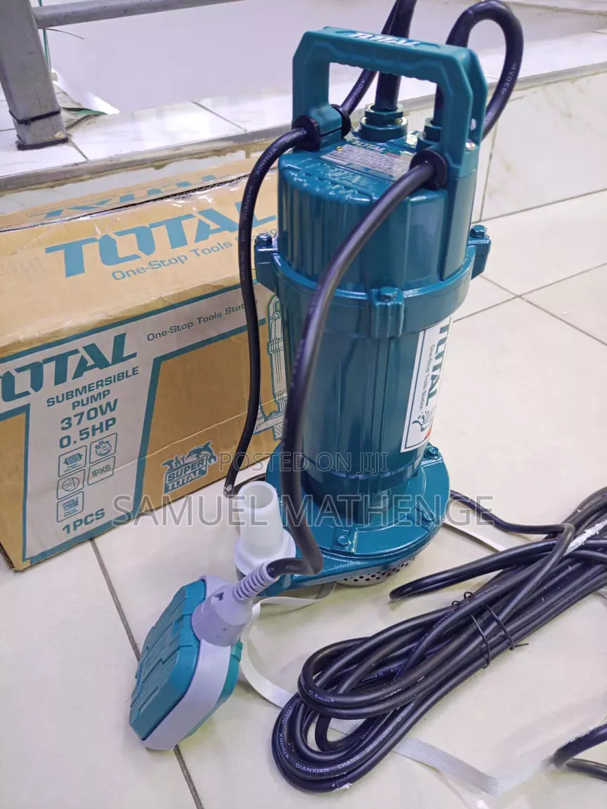 TOTAL 370W Submersible Water Float Switch, Clean Water Drainage Pump