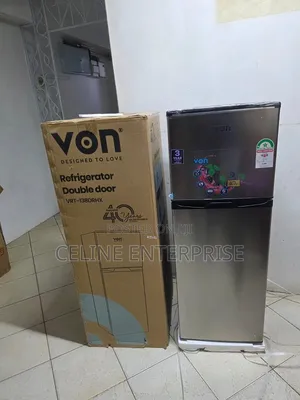 Von 138L Double Door Fridge Freezer