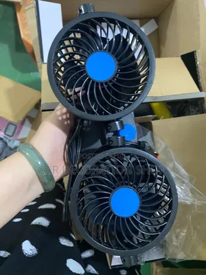 12v Dual Head Electric Car Fan for Dashboard Mounting