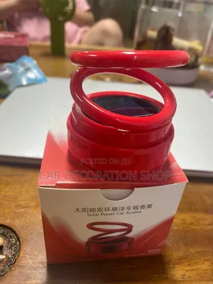 Solar Powered Air Freshener Double Floating Ring Rotating Design 360°